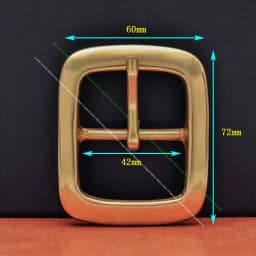 96g Heavy Leather Craft Solid Brass Buckle Center Bar Buckle Mens' Belt Buckle 40mm Accessories For Leather Metal Buckle