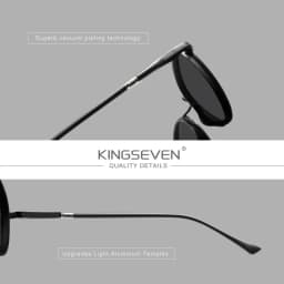 KINGSEVEN Vintage Sunglasses Driving Outdoor Round Frame Men Women Protective Glasses Trendy Classical Polarized UV400 Eyewear
