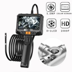 5-Inch 360 ° Rotating Dual-Lens Endoscope, 3.9MM IPS Endoscope Inspection Camera, Automotive Mechanical Industrial Endoscope
