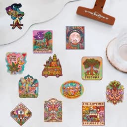 50PCS Fun Camping Cartoon Stickers Graffiti Notebook Waterproof Decal Skateboard DIY Suitcase for Waterproof Sticker Gift 