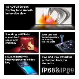 Global Version Nubia Z70 Ultra Smartphone 5G 6.85'' 144Hz Full Display Camera 6150mAh Battery IP68 Waterproof NFC