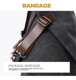 MTE ELAN Large Capacity Retro Canvas Sling Bag Man Leather Chest Bag Casual Travel Leisure Male Olive Green Shoulder Backpack