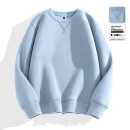 Men's Winter Fleece Lined Sweatshirt Long Sleeve Thickened Loose Casual round Neck Pullover Shirt Antimicrobial Antiwrinkle W...