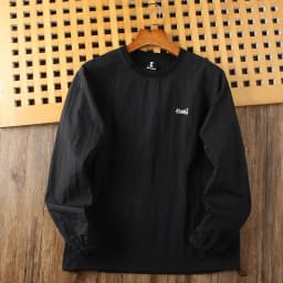 Retro Japanese Style Tech Waterproof Fabric Men's Loose Long Sleeve round Neck Sweatshirt Fashion Urban Autumn New Arrival
