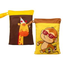Babyshow 25x35cm Wet Dry Bag Digital Position Printed Waterproof Diaper Bag Double Zippers with Handle Mommy Bag