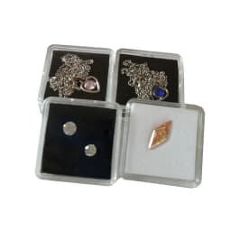 Clear Loose Diamond Storage Box 40x40mm Gemstone Packaging Organizer 57x37mm Pendant Jewelry Display Tray for Stones Showcase