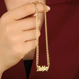 Stainless Steel Cuban Chain Customized Name Necklaces For Women Men Fashion Jewelry Personalized Nameplate Pendant Necklace