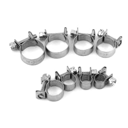 10Pcs Stainless Steel Mini Fuel Line Pipe Hose Clamp Clip 6mm‑20mm Optional Size Hose Clamp Pipe Clip Hose Fastener Hose Clips
