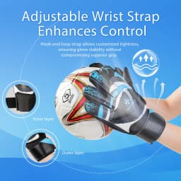 Professional Soccer Goalkeeper Goalie Gloves - Super Superior Grip, Finger Protection for Adults, Youth, Kids (Size 4-10)