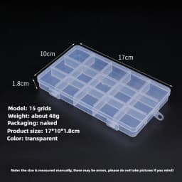 Transparent Storage Container Jewelry Box Clear Plastic Organizer Box Empty Earring Storage Organizer Display Case for Beads