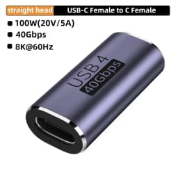 NNBILI USB4.0 40Gbps OTG USB C 90degree Adapter 100W 5A USB C to Type C Fast Charging Converter Data Adapter For Macbook 8K60HZ