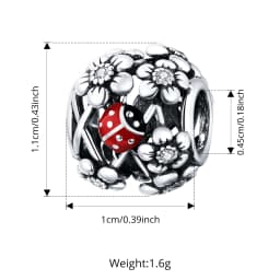 WOSTU Copper Heart Charm Rose Four-leaf Pendant Plated White Gold Fit 0.45cm Bracelet Original For Women  Fashion Jewelry Gift