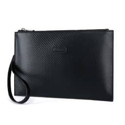 Men Trendy Envelope Clutch Soft Leather Handbag Stylish Business Commute Large Capacity