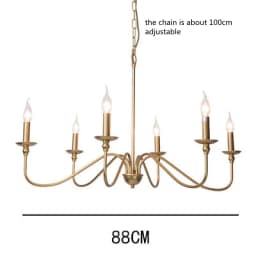 Retro Loft Living Room Chandelier Lighting E14 Vintage American Style Black/Gold Ceiling Chandelier Household Dining Room Light