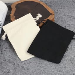 10pcs/lot Black White Cotton Bags Solid Color Canvas Gift Jewelry Storage Pouches Christmas Candy Packaging Drawstring bag