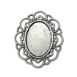 10pcs 18x25mm Inner Size Antique Silver Plated 31 Styles Cameo Cabochon Base Setting Charms Pendant Necklace Findings