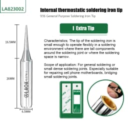 LAOA Lead-Free Soldering Iron Head Welding Station Constant Temperature Electric Welding Head Tool