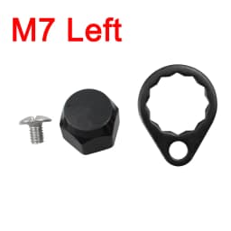 EKfan M8 Daiwa M7 Shimano Left / Right Hand Nut With Black 15MM Lock Washers and Screws For Baitcasting Fishing Reel DIY Parts