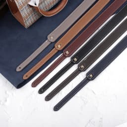 Litchi Pattern Leather Bags Strap Adjustable Replacement Crossbody Handle Strap Gold Hardware for Handbag Diy Bag Accessories