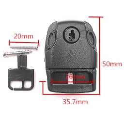 4PCS Spa Hot Tub Cover Broken Latch Repair Kit Clip Lock Plastic 26mm For 1inch Wide Straps With Key And Hardware