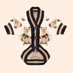 Dog Sweaters for Small Dogs Cute Bear Cardigan Pet Coat Autumn Winter Striped Puppy Clothes Dog Warm Knitted Jacket Dog Pullover