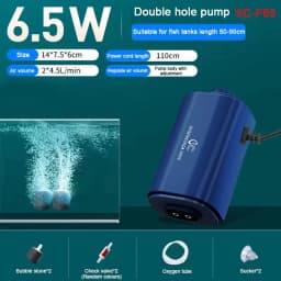 1PC Silent Aquarium Oxygen Air Pump with Check Valve Fish Tank Compactor Oxygenator Aquarium Air Compressor Aerator 220v 3w-14w
