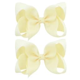 2PCS/Lot 4Inches Solid Colors Hair Bows With Clips For Girls Gift Boutique Ribbon Bows DIY Hair Decor Kids Hair Accessories