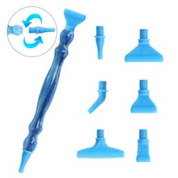 5D Diamond Painting Tool Crystal Point Drills Pen With Purple Metal Point Drill Heads Multi Placer Pen Tip And Clay Accessories