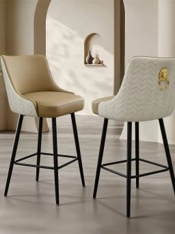 2PCS Swivel Bar Stools Modern Rotating Living Room Dinning Room Chair Counter Height Bar Chairs for Kitchen Island