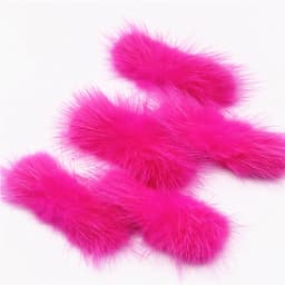 5pcs Real Natural Mink Pompon Bowknot 2*6cm Fur Pompom Balls Bow Tie Fluffy Pompones for Diy Jewelry Craft Supplies Accessories