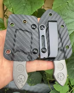 EDC DC53 Titanium Alloy Crowbar with Carbon Fiber Sheath Bottle Opener Outdoor Camping Multifunction Tools