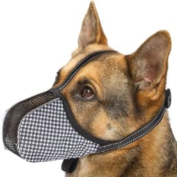 Soft Dog Muzzle for Small Large Dogs Mask Anti Biting Chewing Licking Breathable No Bark Mesh Printed Full Coverage