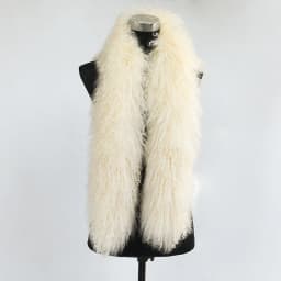 Luxurious 130cm Mongolian Lamb Fur Scarf Elegant Winter Accessory with Soft Touch