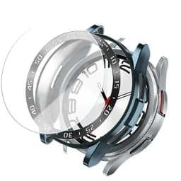 Tempered Glass+Bezel+Case For Samsung Galaxy Watch 6 Classic 43mm 47mm Cover TPU Bumper All-Around Protector Clear Screen Bezels