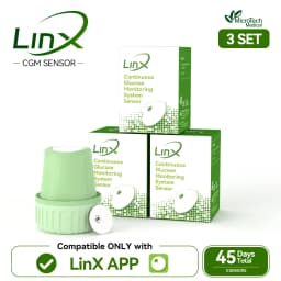 MicroTech LinX CGM Continuous Glucose Monitoring System 15 Days 24h Real-Time No Finger Pricking for Diabetes Management