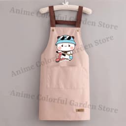 Bubu Dudu Kitchen Waterproof Oil Resistant Apron for Men Women Anime Fashion Aprons Cooking Solid Color Hotel Work Clothes Gifts