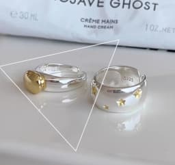 VENTFILLE 925 Sterling Silver Metal Flower Shell Geometric Rings For Women French Retro Romantic Open Thai Silver Rings