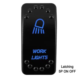 Waterproof Rocker Switch with Blue LED | 12V/24V Latching & Momentary (SPST/ DPDT) | for Marine, UTV, ATV, RZR, Automotive