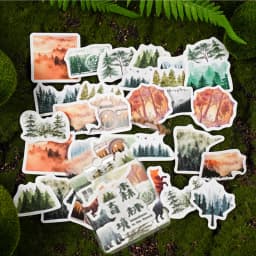 45 Pcs Fresh Flowers Sticker Set Cute Scrapbook Decoration for Kid DIY Arts Crafts Journaling Album Junk Journal