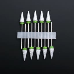 10pcs Ceramic Nail Drill Bits Set Milling Cutter for Electric Manicure Bit Flame Corn Files Pedicure Machine Polish Accesoires