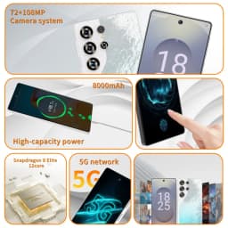 HOT 2026 S26 Ultra Edition HD Global Recognition 7.3inch 8000mAh Battery Function Original Facial Smart Dual Card