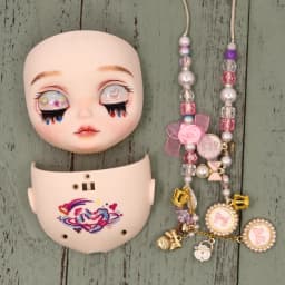 ICY DBS OOAK Blyth doll Hand-Painted Face Plate Including Back Plate Screws Lips carved 1/6 BJD Anime Girl