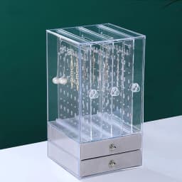 Hanging Jewelry Organizer Box Clear Display Stand with Drawers for Earring Rings Necklace Hanging Jewelry Organizer Box