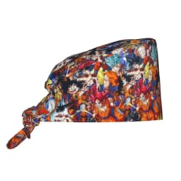 Custom DBZ Goku Japan Comic Cleaning Working Cap Cool Men Women Saiyan Scrub Cap Surgicals Hat Nurse Scrubs Hat For Dentist