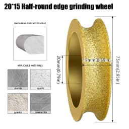 Brazed Stone Edge Grinding Wheel Diamond Roman Wheel Grinding Wheel Tile Marble Grooving and Edge Grinding Tools