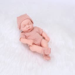 20cm Reborn Dolls Soft Full Vinyl Doll 7.87Inch Cute Mini Doll Reborn Doll Toy Waterproof Soft Vinyl Doll For Birthday Gifts