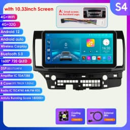 4G Carplay Android Auto Multimedia for Mitsubishi Lancer 2007-2017 Autoradio car intelligent systems 2din Screen 7862 Head Unit