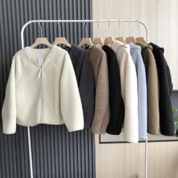 Soft Lamb Fur Short Coat Autumn New Style Comfortable Loose Women's Outerwear Pure Color Commute Style Zipper Closure Long Sl...