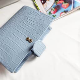 Genuine Leather A6 Personal Notebook Diary Planner Croc Grain 26mm Rings Journal Stationery Notepad Agenda Organizer Big Pocket