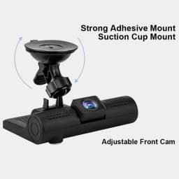 Three Lenses Car Driving Tachograph Front Rear Inside Wide Angle 24H Parking Recorder Loop Recording Night Vision